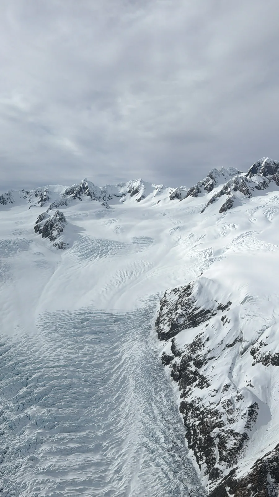 Glacier country from the air