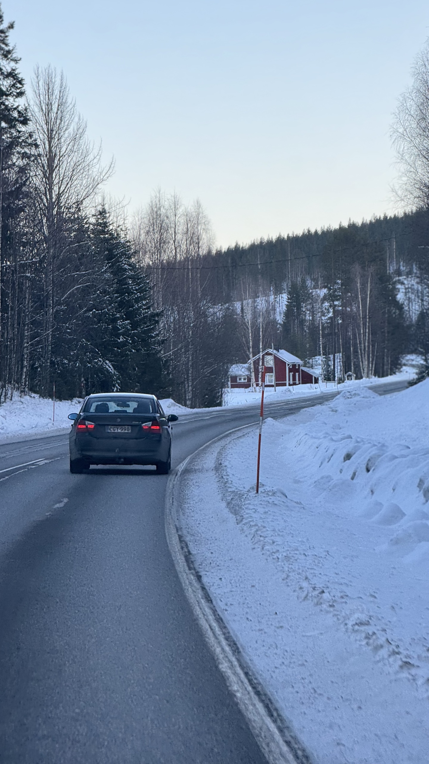 The road into Rovaniemi