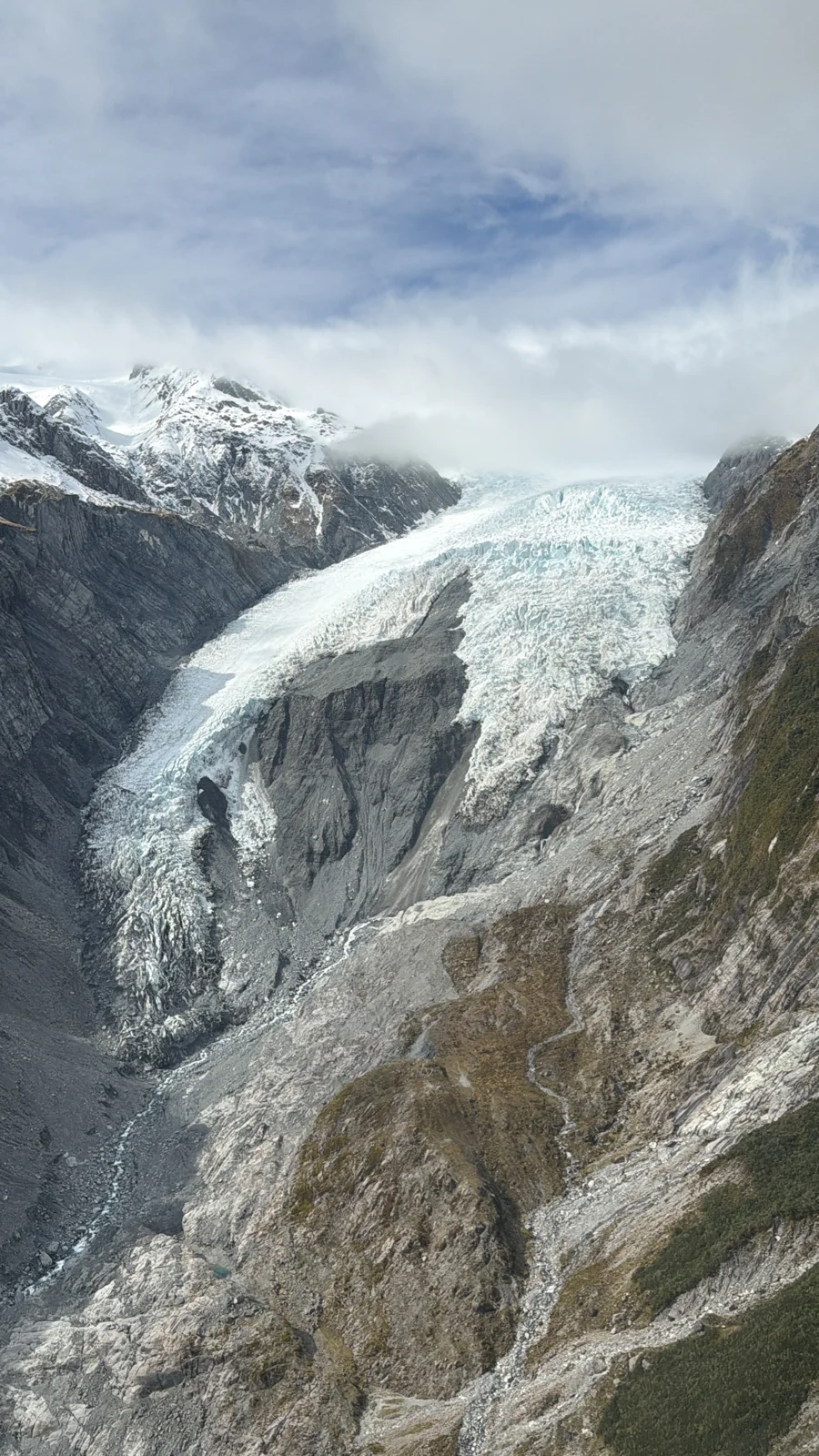 Glacier heli landing