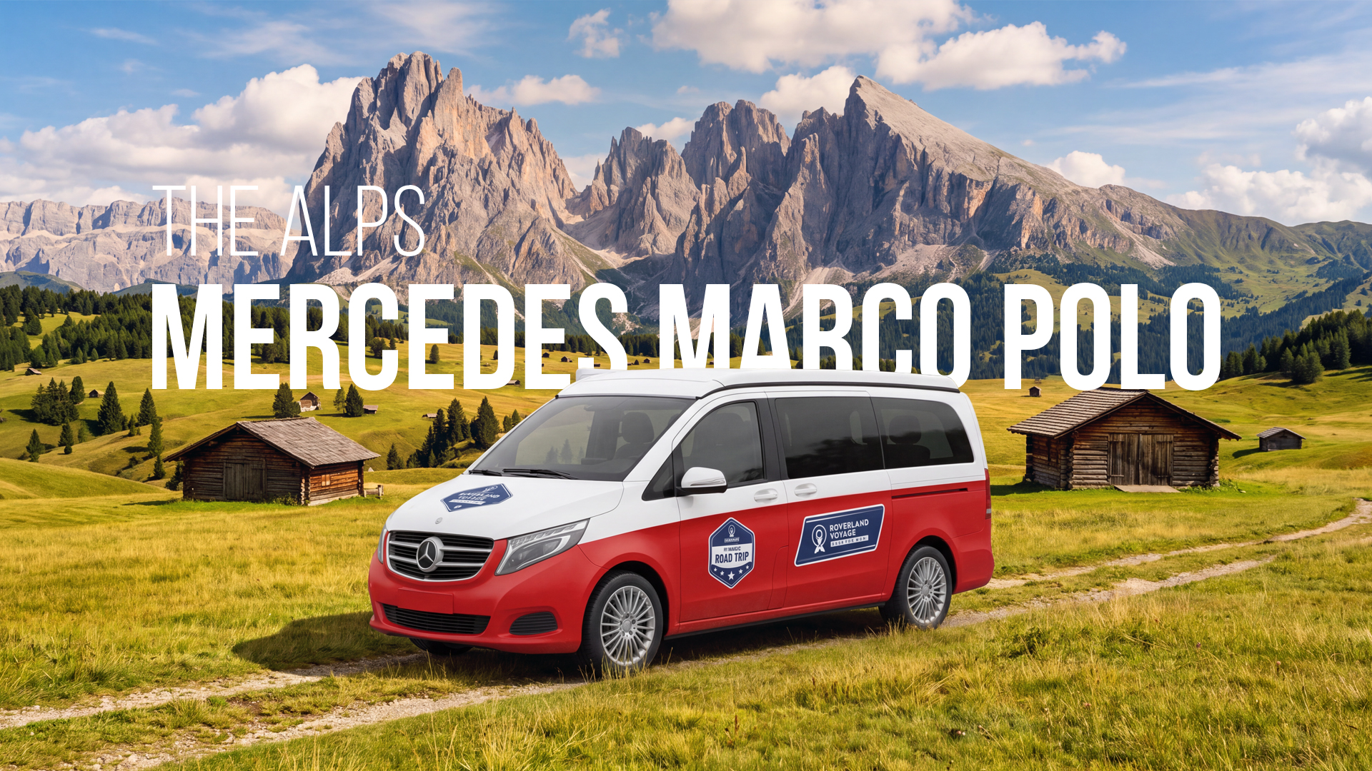 Mercedes Marco Polo camper on an alpine pass in Europe