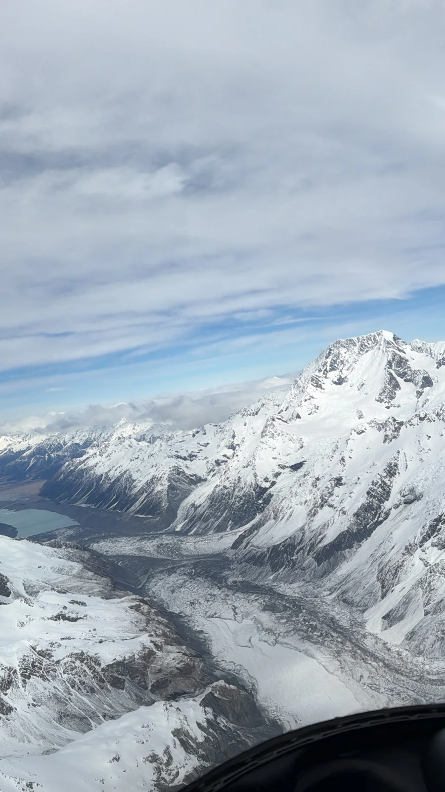 Snow valleys from above