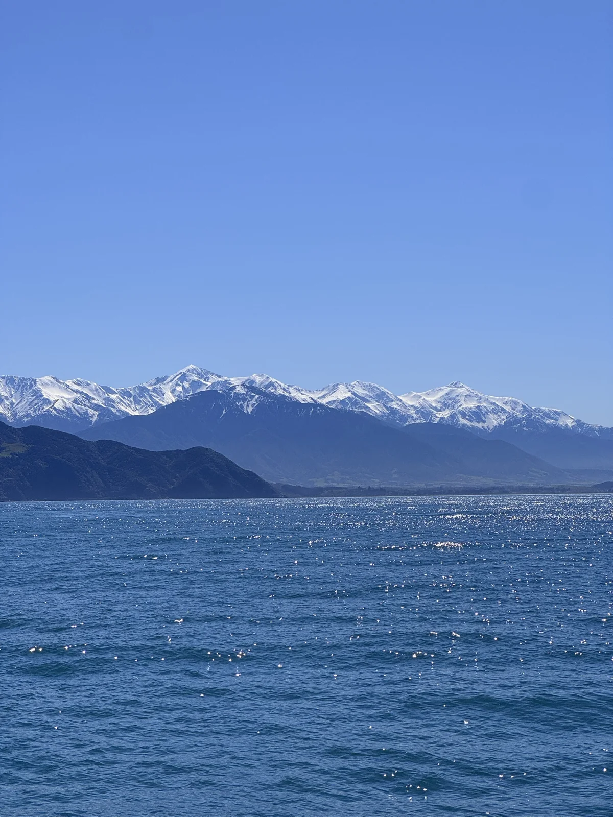 Mountain coast from the water