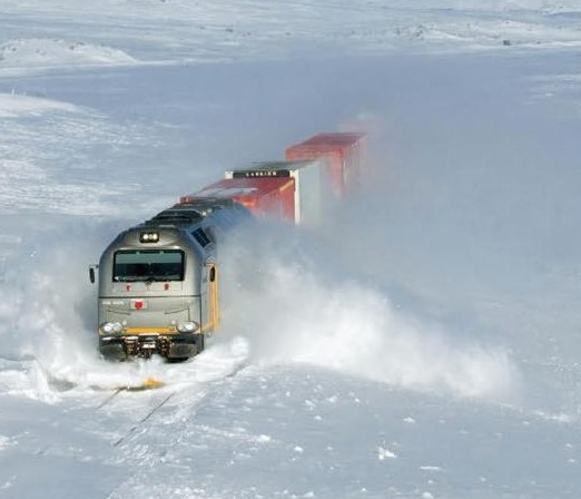 Arctic Train on the Ofoten Railway