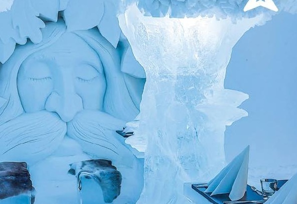 Dinner inside the Arctic SnowHotel